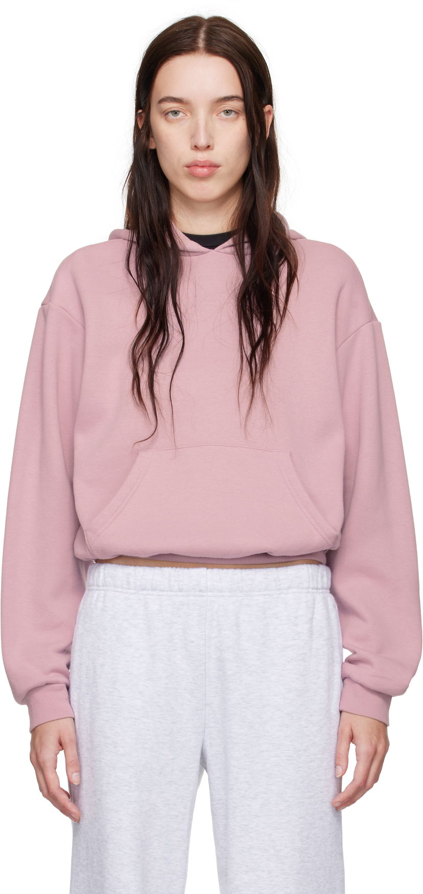 Pulover SKIMS Fleece Classic Hoodie Roza | TP-PLO-4475