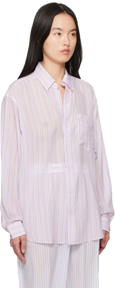 Srajce Alexander Wang Alexander Wang Oversize Silk Chiffon Shirt Bela | 1WC2251012, 4