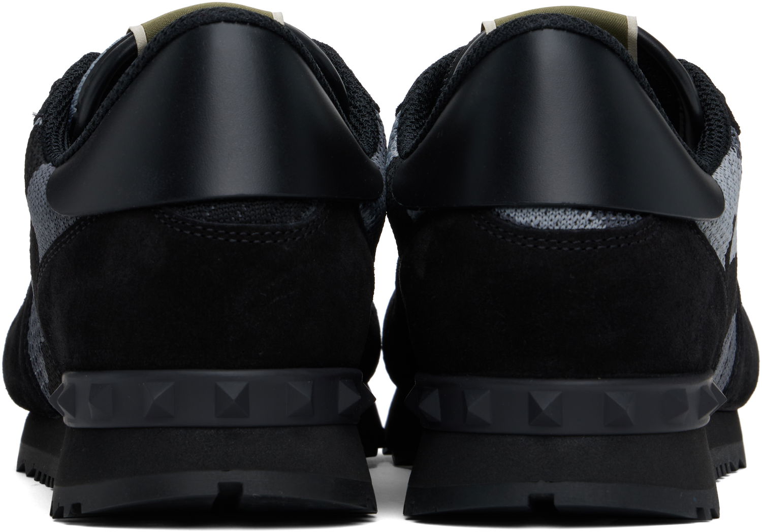 Nega čevljev Valentino Valentino Garavani Rockrunner Mesh Camouflage Črna | 6Y2S0723QRK, 1