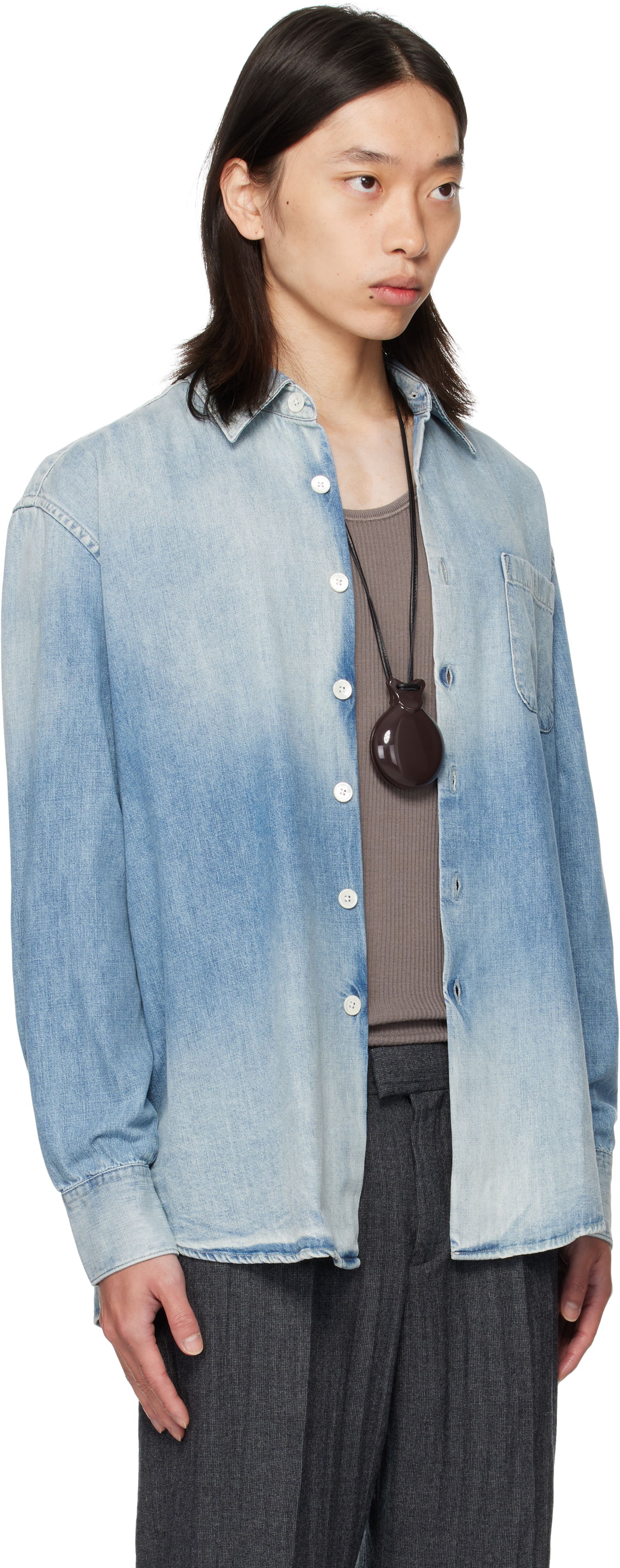 Srajce OUR LEGACY OUR LEGACY Above Denim Shirt Modra | M4252AC, 1