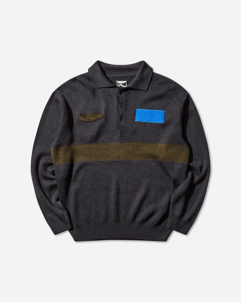 Polo majica GR10K Knitted Long-Sleeve Workwear Polo with Stripe and Patches Večbarvna | CGB41206CV62 62