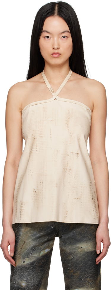 Majica brez rokavov Serapis Serapis Tar-Painted Halter Top Bež | SS25_HT_3, 0