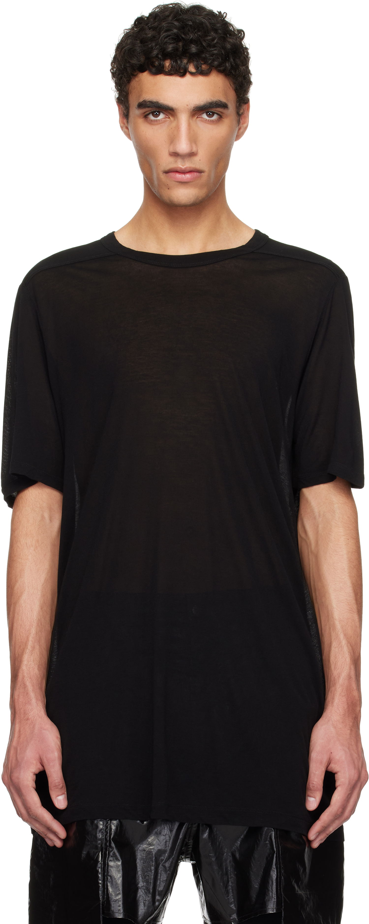 Majica Rick Owens Rick Owens Hollywood Level T-Shirt Črna | RU01E5264 JS, 0