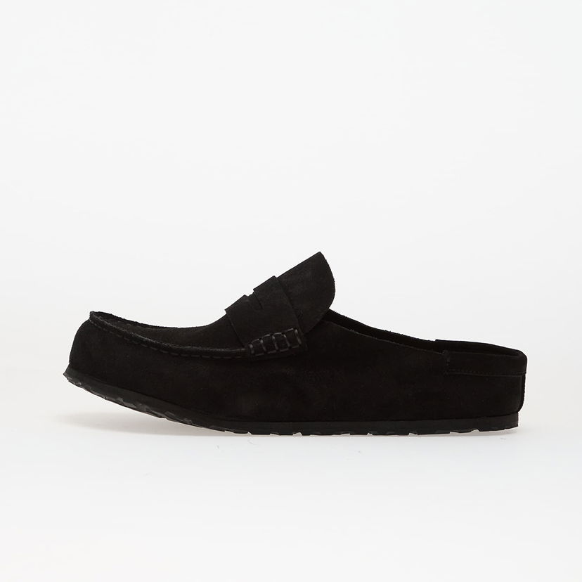 Superge in čevlji Birkenstock Birkenstock Naples Wrapped Suede Leather Mules Črna | 1030795