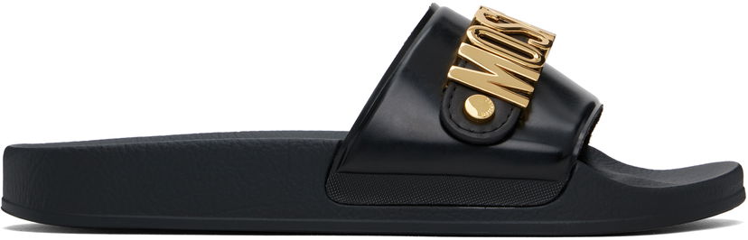 Superge in čevlji Moschino Moschino Lettering Logo Slides Črna | 251 MB28032G0M G11 000