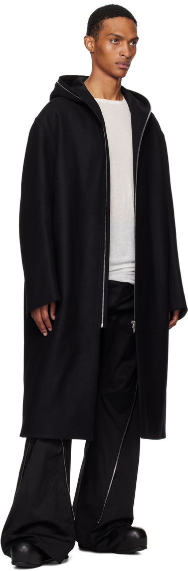 Plašči Rick Owens Rick Owens Concordians Mac Coat Črna | RU02E1979 WSF, 3