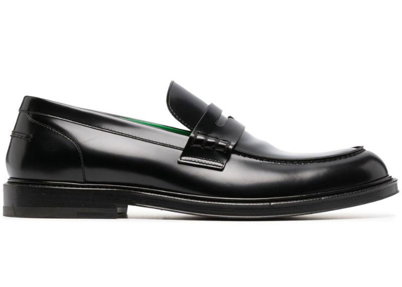 Superge in čevlji Bottega Veneta Brushed Leather Loafer Črna | 716219V2CM01000