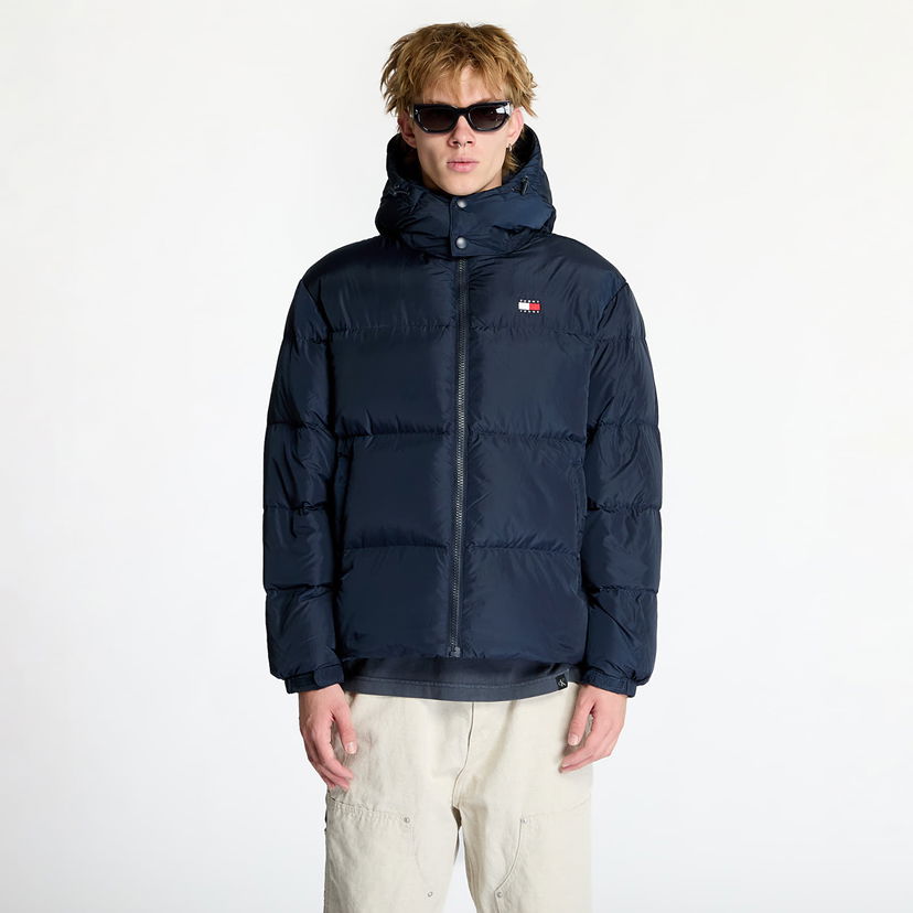 Puhovka Tommy Hilfiger Flag Back Alaska Puffer Jacket Blue Mornarica | DM0DM20479 C1G