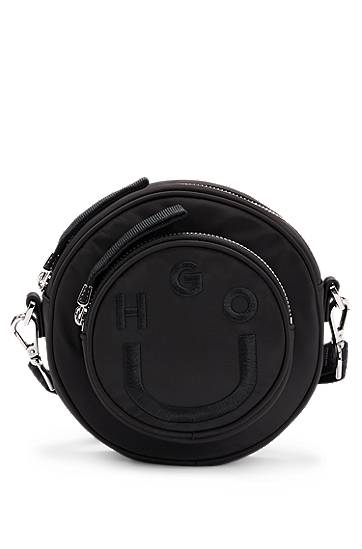 Torba za čez ramo BOSS Happy HUGO Circular Crossbody Bag Črna | 50541785