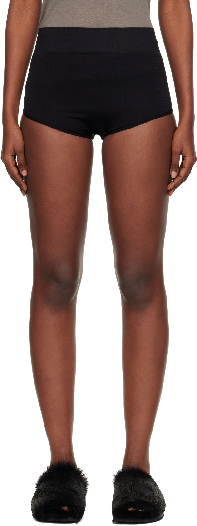 Spodnjice Rick Owens Concordians Rib High-Waisted Briefs Črna | RP02E4653 KSP