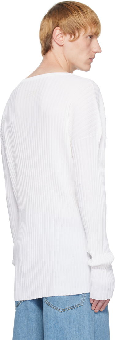 Pleteni pulover Maison Margiela MM6 Maison Margiela Rib-Knit Sweater Bela | SH2HL0020 M13125, 2