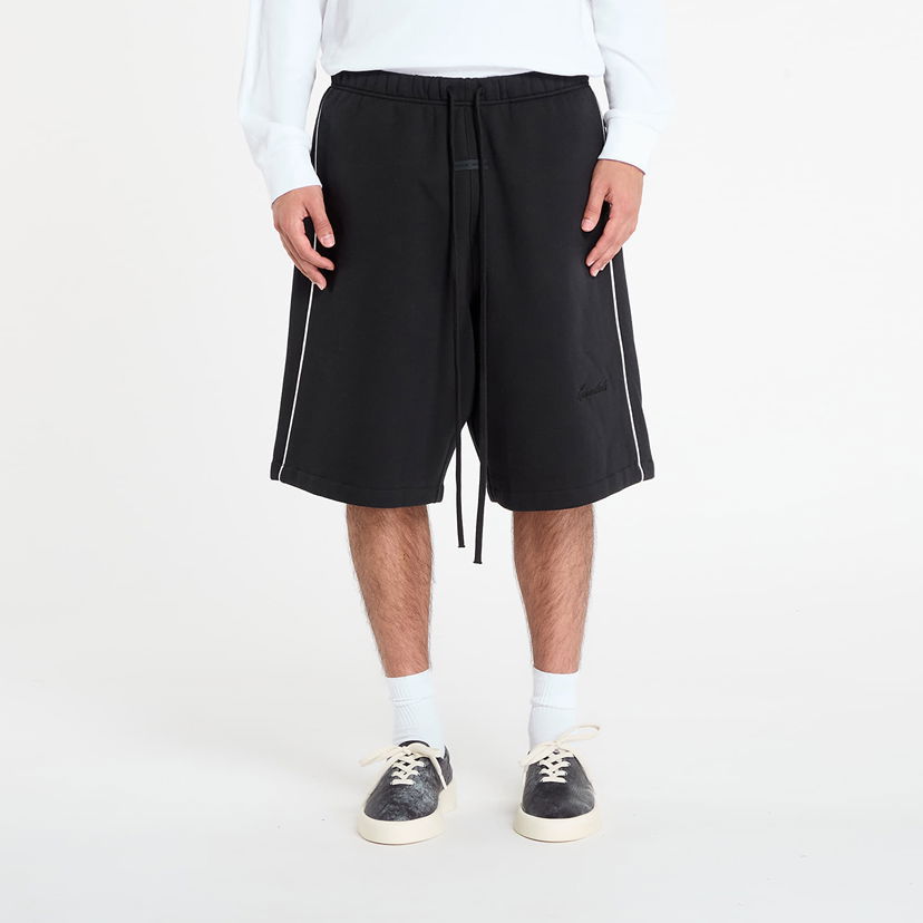 Kratke hlače Fear of God Fear of God Essentials Relaxed Sweatshorts With Piping Črna | 160SP254550F-378