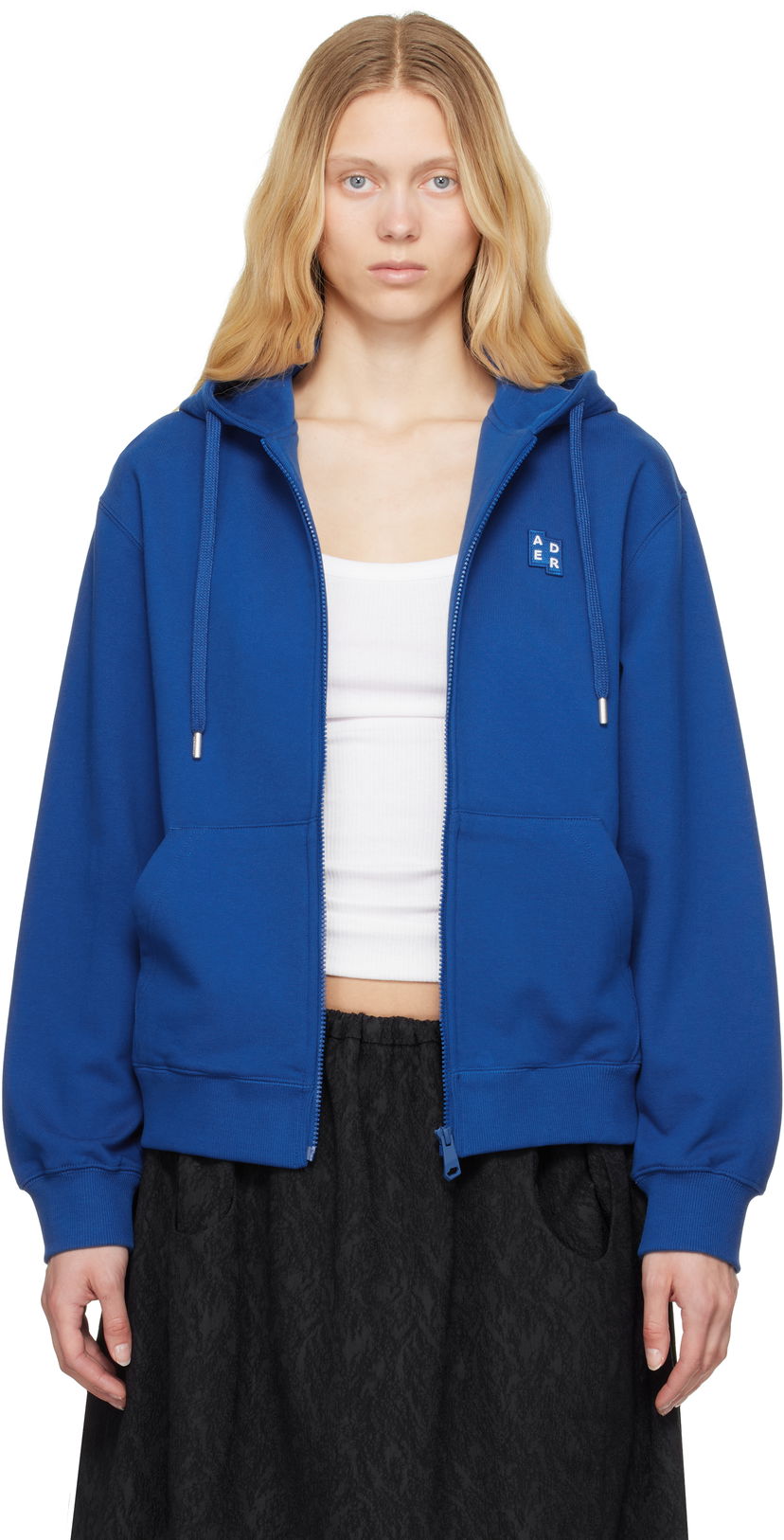 Pulover ADER ERROR ADER error TRS Tag 01 Zip-Up Hoodie Modra | BO42FYHD0401BL