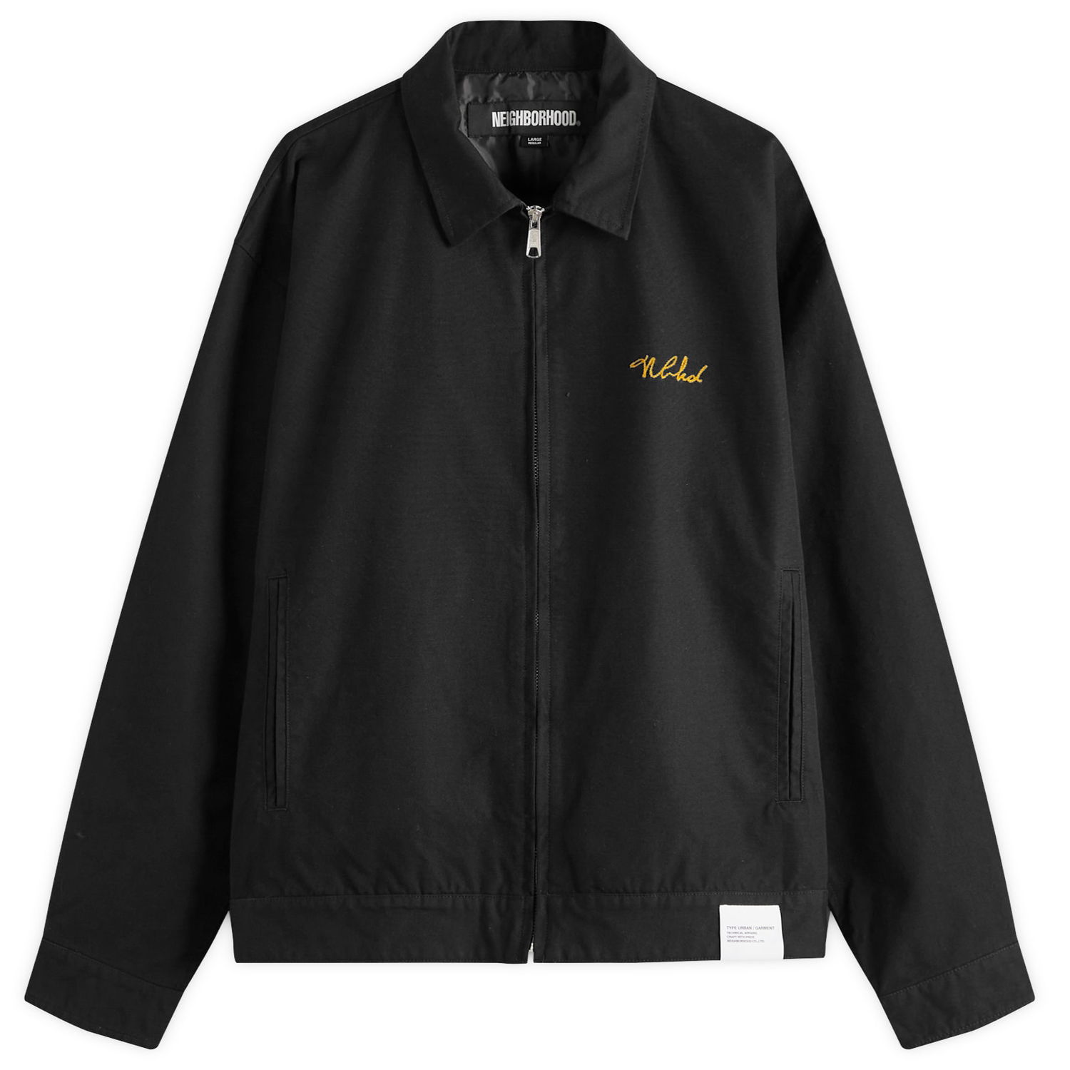 Jakna Neighborhood Neighborhood Zip Work Jacket, Size Large Črna | 251TSNH-JKM02-BLK, 0