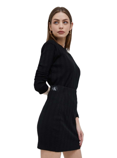 Krila CALVIN KLEIN Cotton Stretch Side Button Skirt Črna | J20J221439