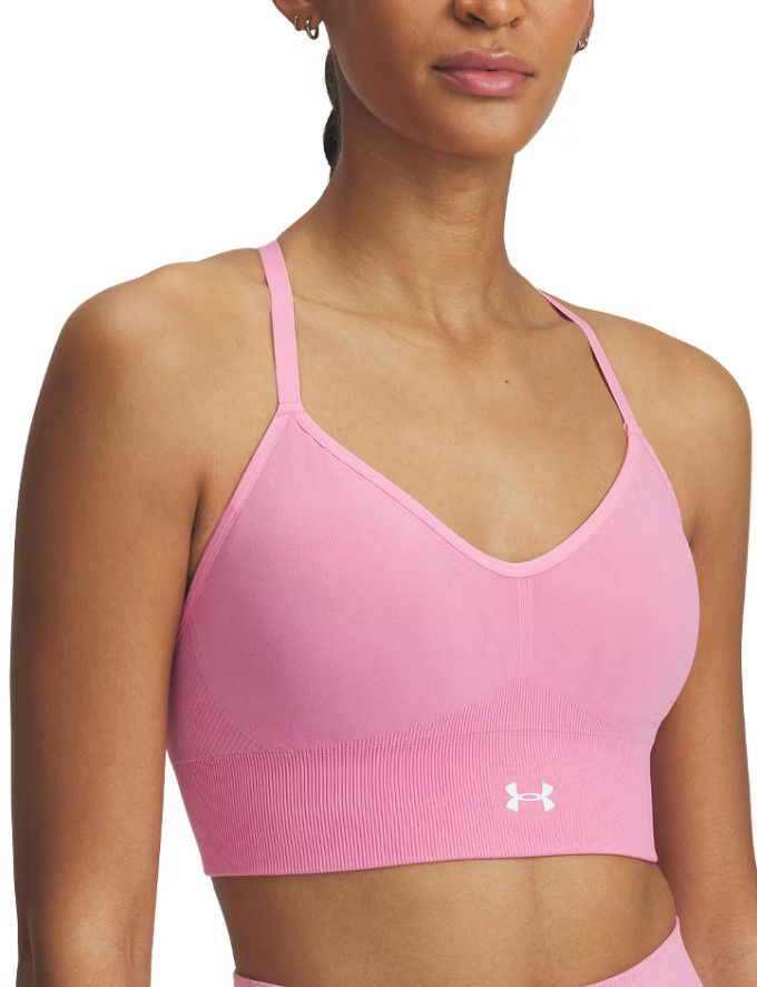 Modrček Under Armour Under Armour Vanish Seamless Washed Low Bra Roza | 1388111-681