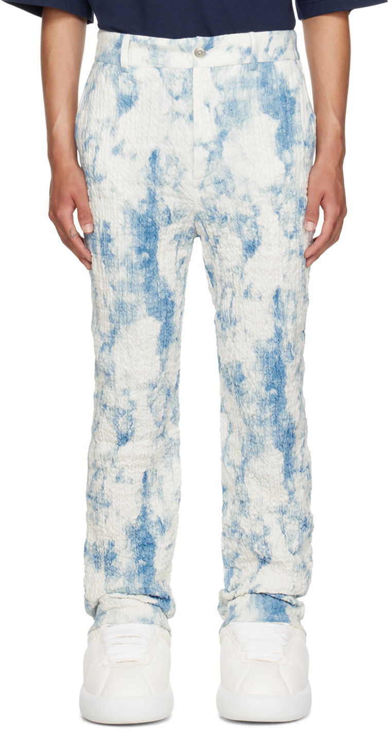 Hlače Feng Chen Wang Feng Chen Wang Printed Trousers Modra | FUS17TR07, 0
