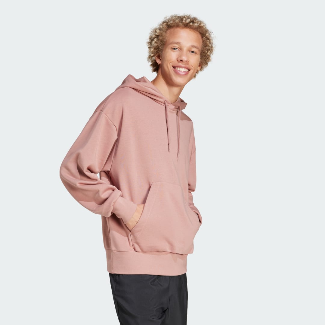 Pulover adidas Performance Loose Fit Terry Hoodie Roza | JF3598, 1