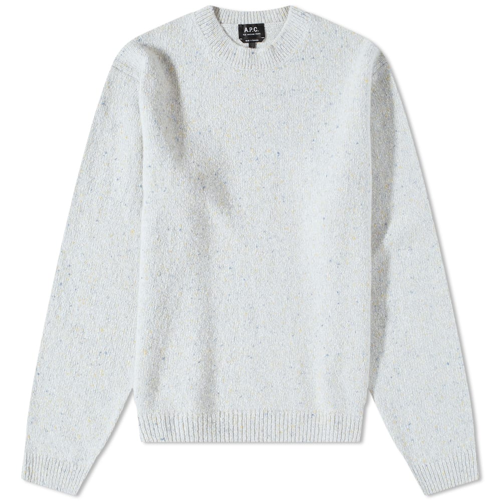 Pleteni pulover A.P.C. Chandler Donegal Crew Knit Siva | WOAOX-H23157-LAB, 0