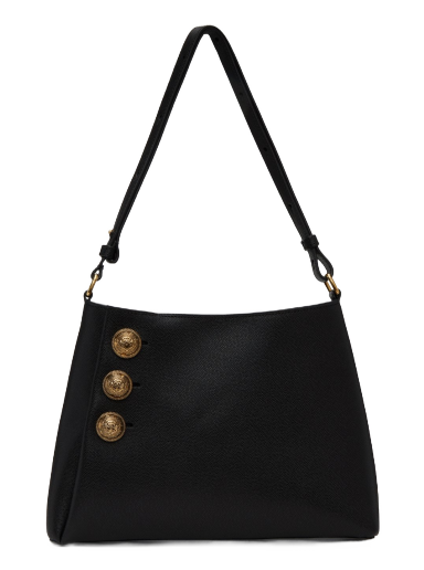 Torba za čez ramo Balmain Emblème Bag Črna | CN1BS874LGSR