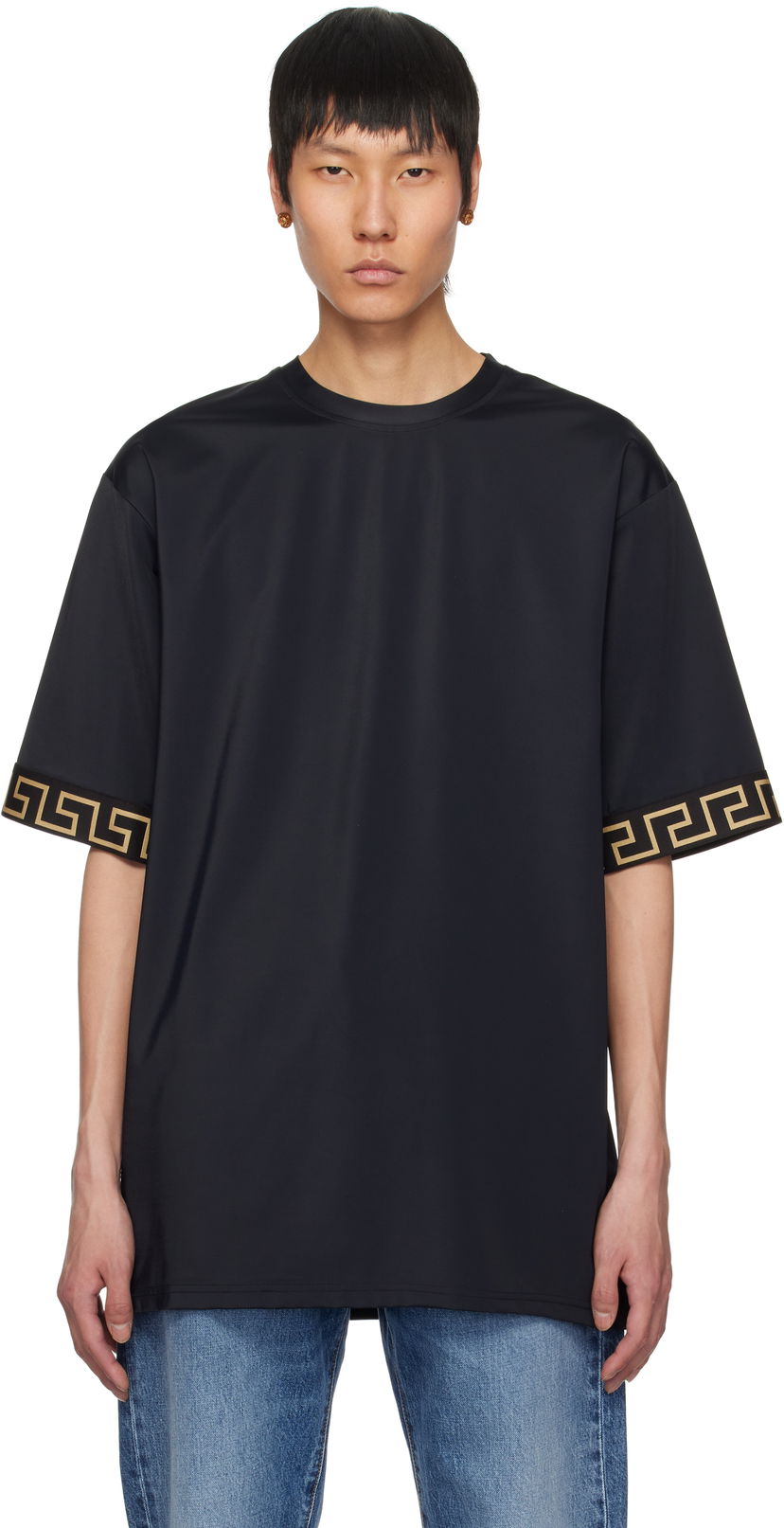 Majica Versace Versace Underwear Swim T-Shirt Črna | 1004079_1A11119