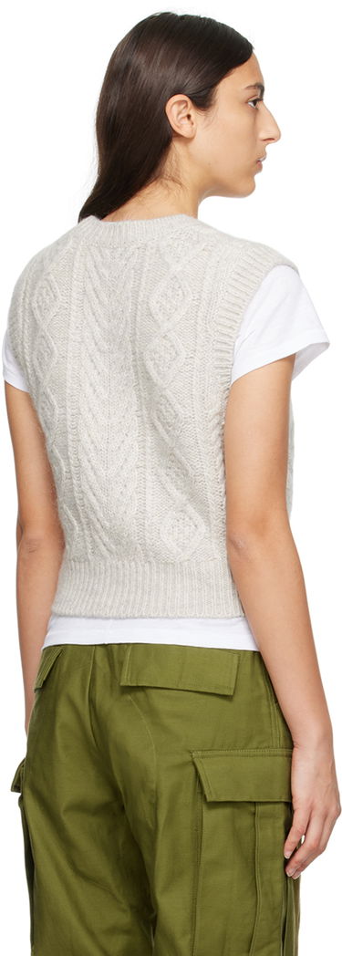 Pleteni pulover rag & bone rag & bone Brody Knit Vest Siva | WAS23F035SL35, 2