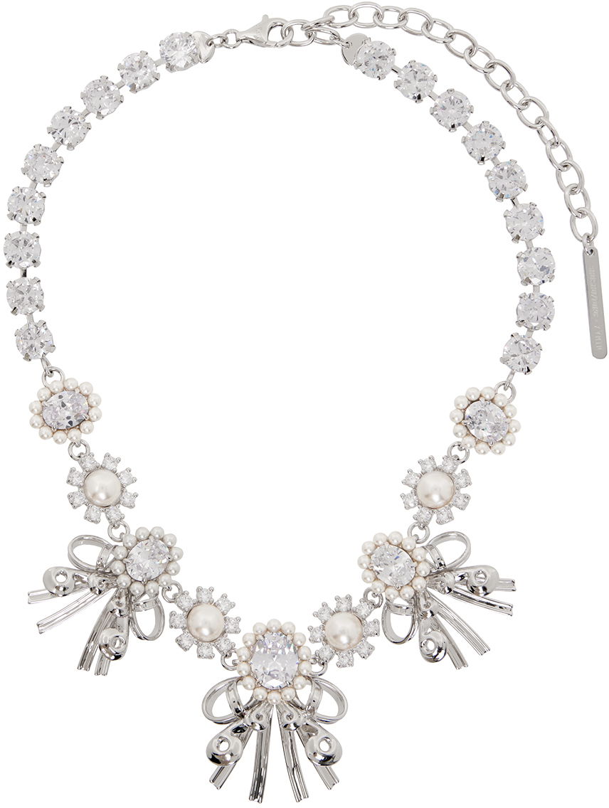 Ogrlica SHUSHU/TONG SHUSHU/TONG Curly Hair Sunflower Diamond Chain Necklace Kovinski | 24724SLV00NN, 0