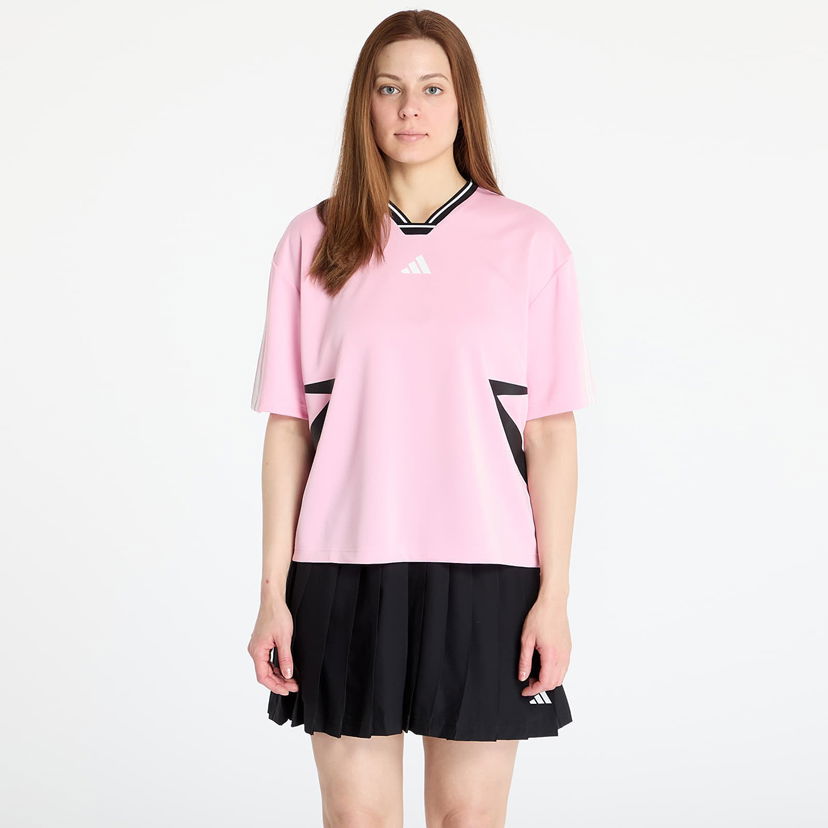 Dres adidas Originals Adidas Tiro Cut 3 Stripes Color Block Boyfriend T-Shirt Roza | JG4060