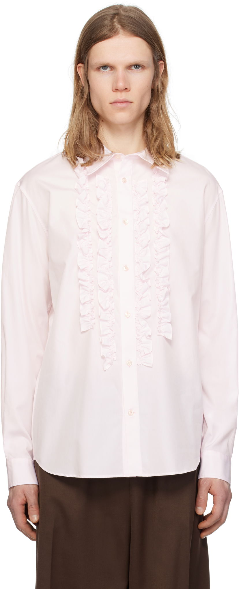 Srajce Simone Rocha Simone Rocha Ruffle Prom Shirt Roza | 5340 1025