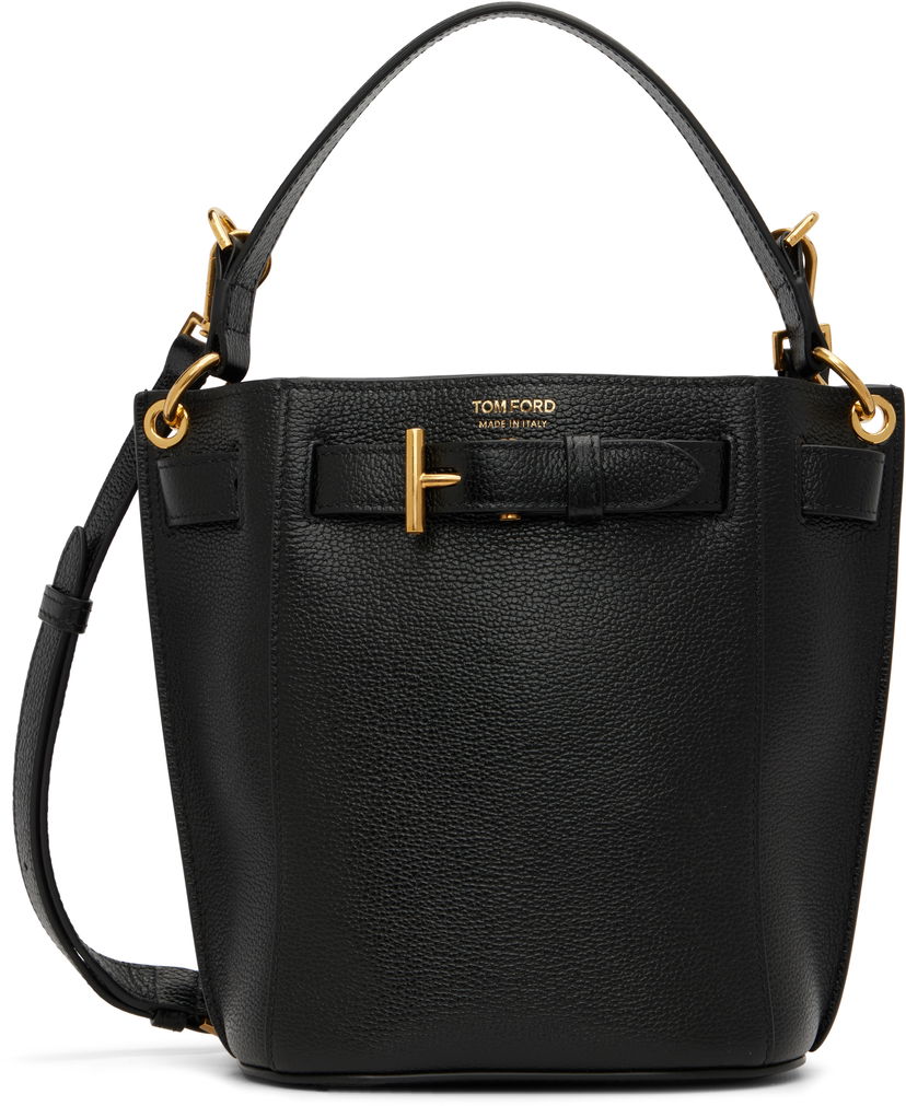 Torbica Tom Ford Tom Ford Mini Audrey Grained Leather Bucket Bag Črna | S0481-LCL429X