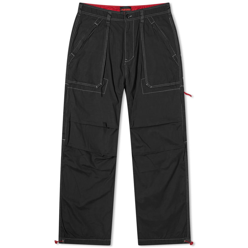 Hlače Pleasures Public Utility Pants Črna | P24SP038-BLACK