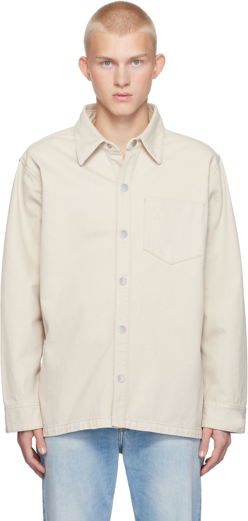 Srajce AMI Shirt Bež | UJK261.CO0037