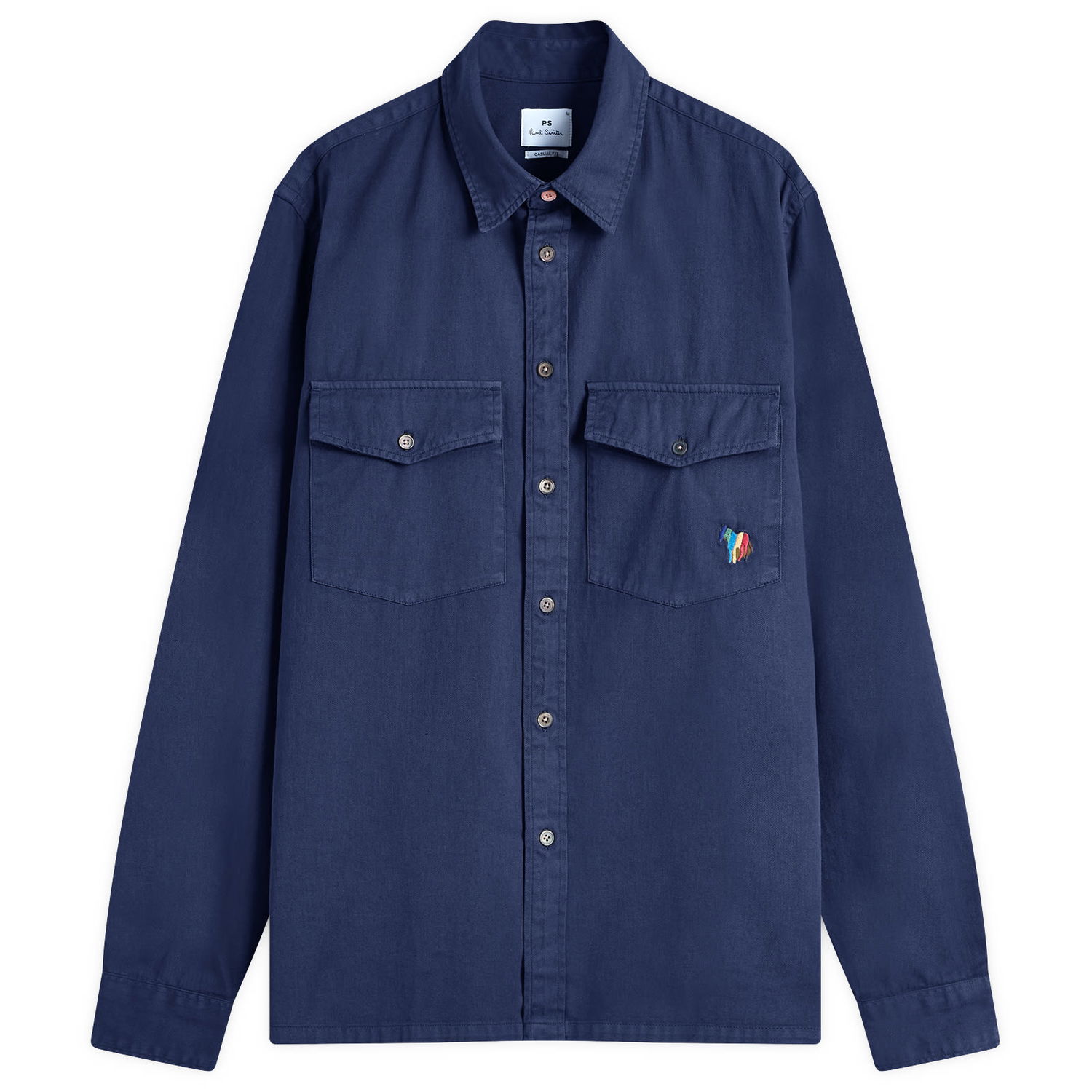 Srajce Paul Smith Paul Smith 2-Pocket Broadstripe Zebra Shirt, Size Large Mornarica | M2R-647X-P21452-49, 0