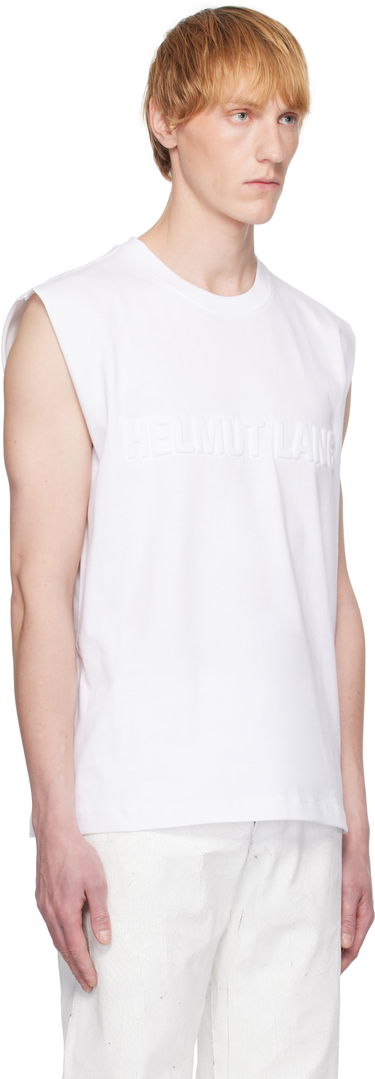 Majica brez rokavov Helmut Lang Helmut Lang Embossed Logo Tank Top Bela | P01HM502, 1