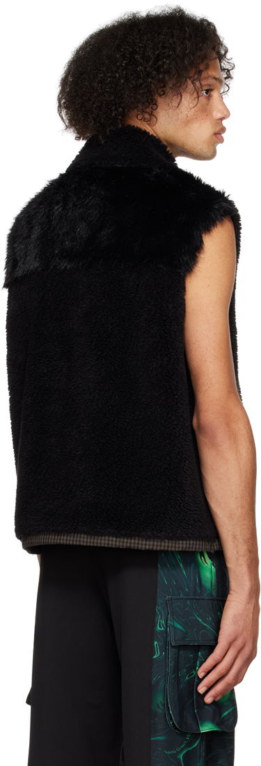 Telovnik Feng Chen Wang Feng Chen Wang Embellished Faux-Fur Vest Črna | FUF14VS03B, 2