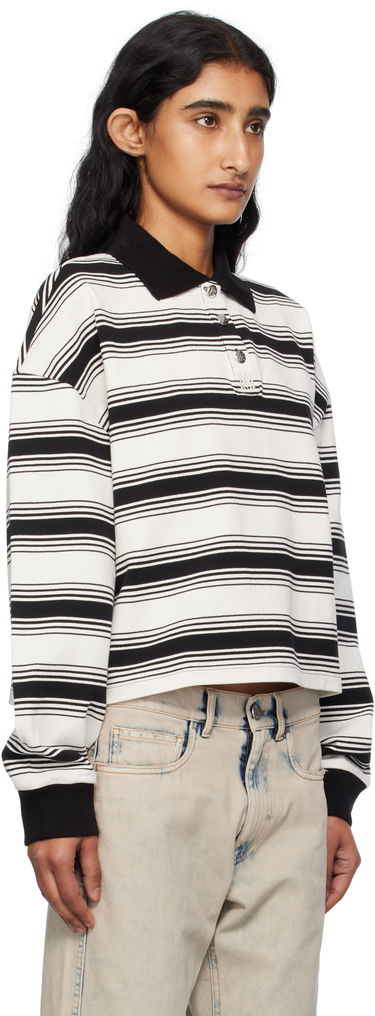 Polo majica AMIRI AMIRI MA Stripe Oversized Polo Bela | AWJYPO1008, 1