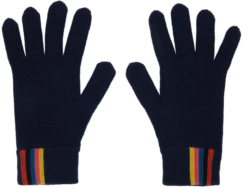 Rokavice Paul Smith Paul Smith Artist Stripe Knit Gloves Mornarica | M1A-410AL-M394-47-0