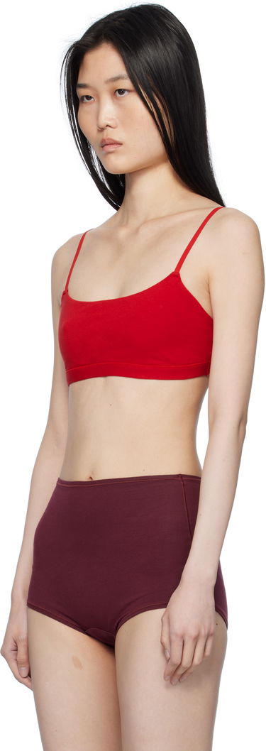 Modrček SKIMS SKIMS Cotton Jersey Scoop Bralette Bordo | BR-SCP-4460, 3