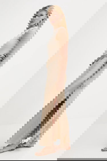 Krila Nanushka Nanushka COBEE Maxi Skirt Bež | NW25SSDR21175, 1