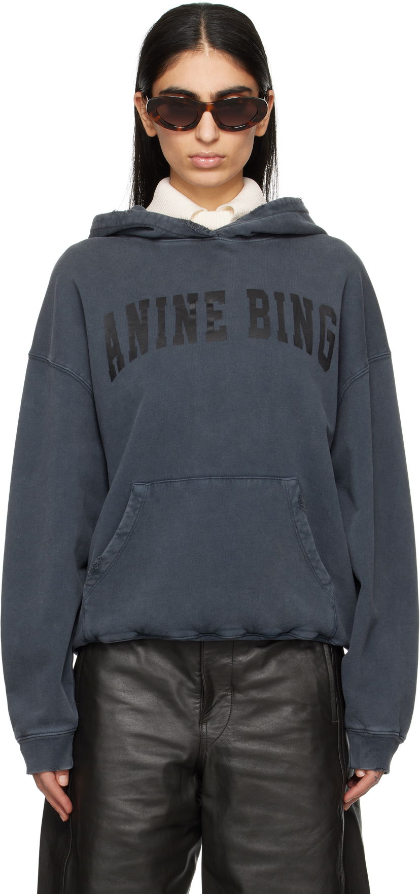Pulover Anine Bing Anine Bing Harvey Hoodie Modra | S-08-5185-002