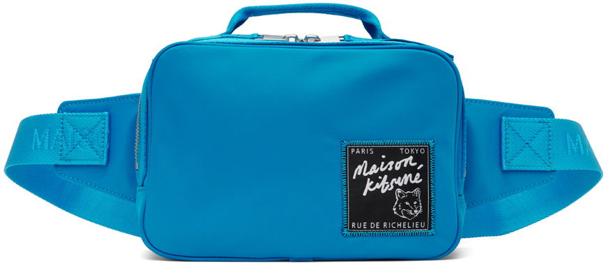 Torbice za okoli pasu MAISON KITSUNÉ Maison Kitsuné 'The Traveller' Belt Bag Modra | MM05162WQ1001P451, 0