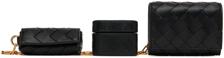 Denarnica Bottega Veneta Card Cases On Chain Bag Črna | 731146 VCPP3, 0