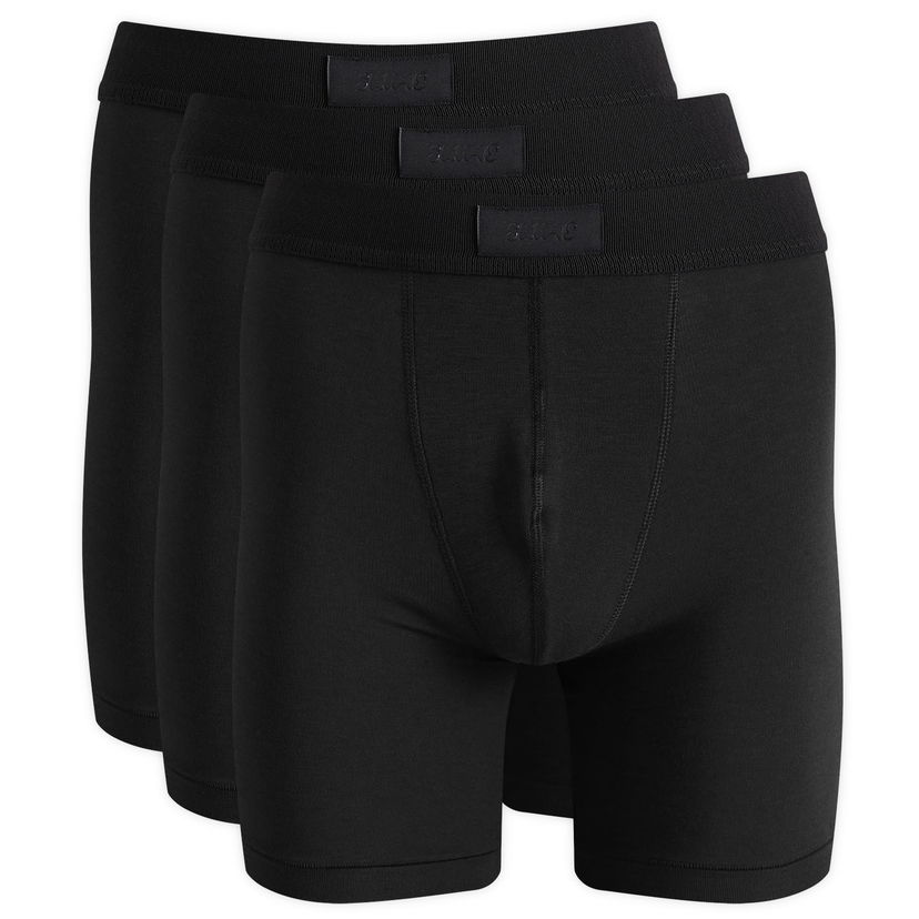 Boksarice SKIMS 5" Cotton Boxer Brief - 3-Pack Črna | BO-BBR-5635M-ON