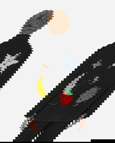 Plašči Sky High Farm Canvas Embroidered Workwear Chore Coat Črna | SHF02C008 1, 2