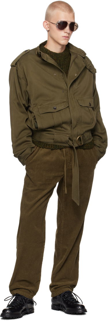 Hlače ISABEL MARANT Isabel Marant Nirlen Corduroy Trousers Zelena | PA0468HA-B4G03H, 3