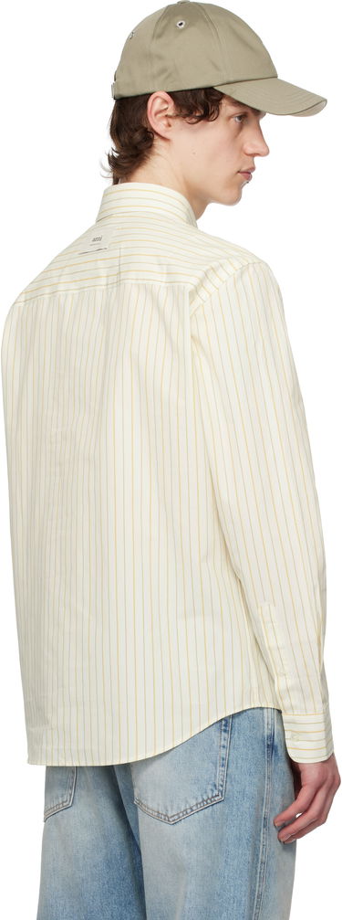 Srajce AMI AMI Paris Classic Striped Shirt Rumena | HSH051.CO0109, 2
