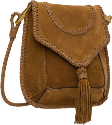 Torba za čez ramo ISABEL MARANT Isabel Marant Anahi Suede Shoulder Bag with Tassel Rjava | PP0342FA-C2C11M, 1
