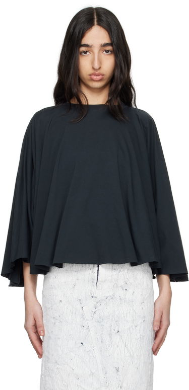 Pleteni pulover Maison Margiela MM6 Maison Margiela Jersey Batwing Top Črna | S62NH0038 M20115, 0