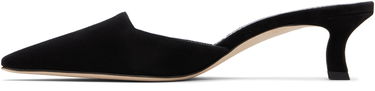 Nakit Manolo Blahnik Manolo Blahnik Moiramu Suede Heeled Mules Črna | 225-1957, 2