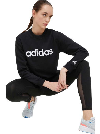 Pulover adidas Originals Linear French Terry Sweatshit Črna | IC6878